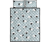 Sheep polka dot cloud pattern Quilt Bed Set
