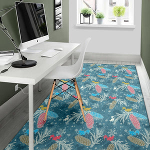 Squirrel Pattern Print Design 01 Area Rug