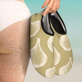Garlic Design Pattern Aqua Shoes