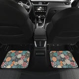 Gear Pattern Print Design 05 Front and Back Car Mats