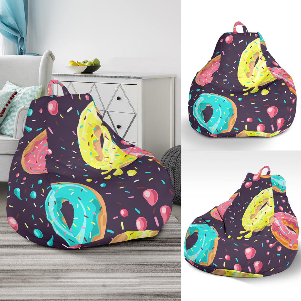 Colorful Donut Glaze Pattern Bean Bag Cover