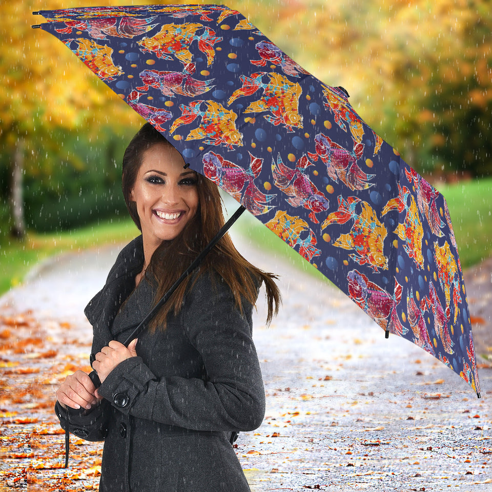 Goldfish Pattern Print Design 05 Umbrella