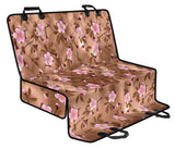Pink Sakura Cherry Blossom Drak Brown Background Dog Car Seat Covers