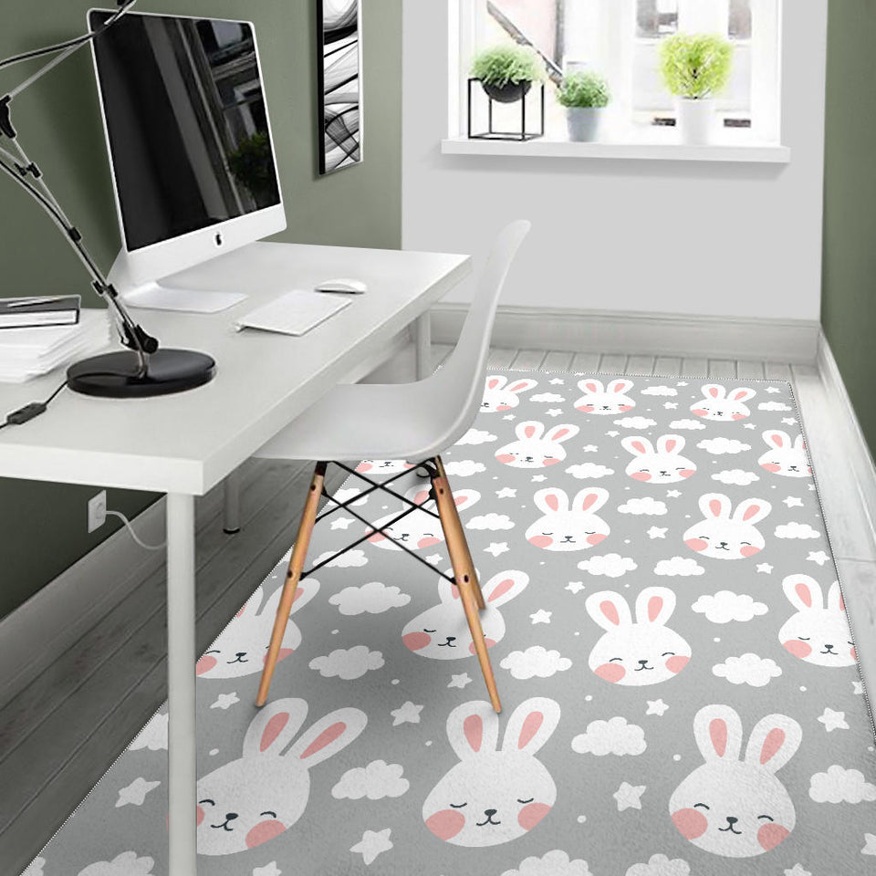 Rabbit Cloud Pattern Area Rug