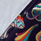Colorful Mushroom Pattern Premium Blanket