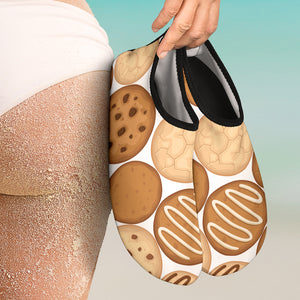 Various Cookie Pattern Aqua Shoes