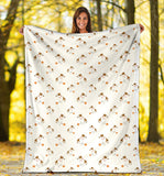 Jack Russel Pattern Print Design 05 Premium Blanket
