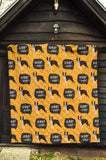 Boston Terrier Design Pattern Premium Quilt