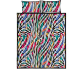 Colorful zebra skin pattern Quilt Bed Set