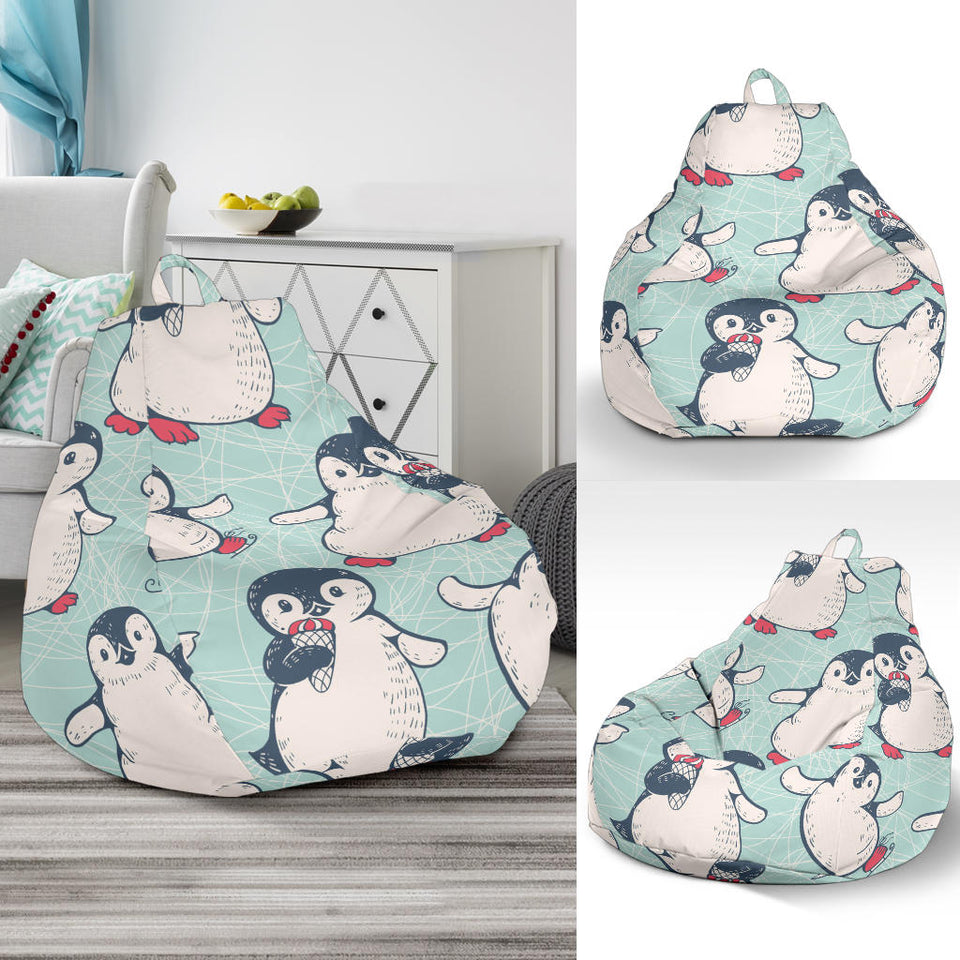 Cute Penguin Pattern Bean Bag Cover