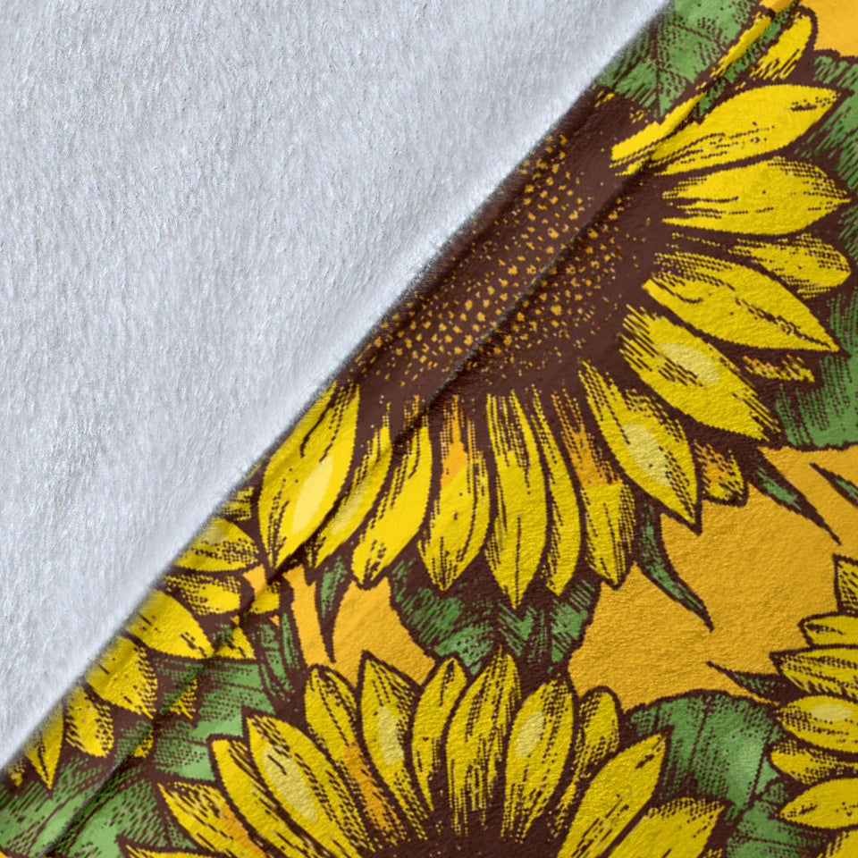 Sunflower Pattern Premium Blanket