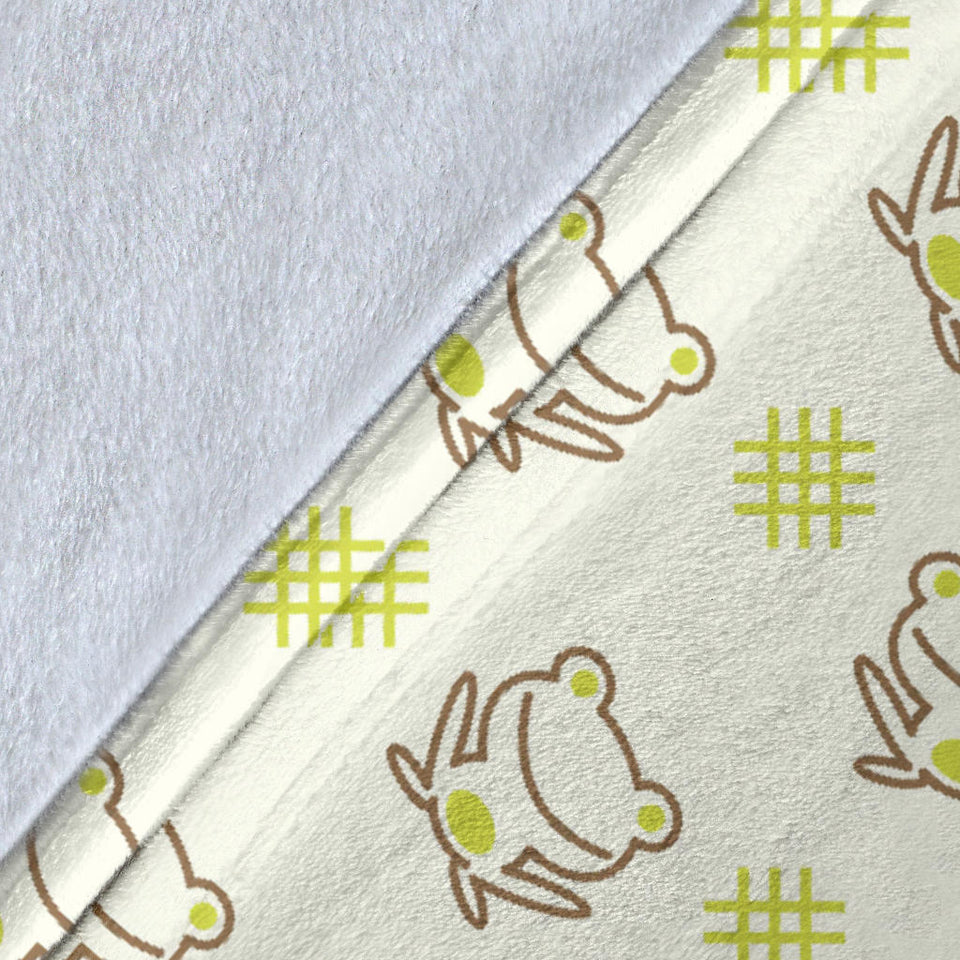 Cute Cartoon Frog Baby Pattern Premium Blanket