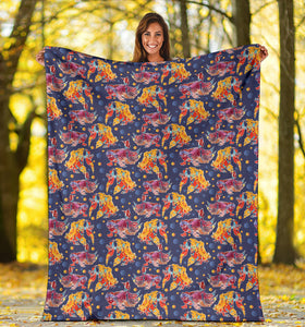 Goldfish Pattern Print Design 05 Premium Blanket