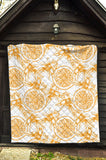 Hand Drawn Orange Fruit Pattern Premium Quilt