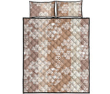 Beautiful hexagon japanese  pattern Quilt Bed Set