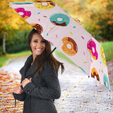 Donut Pattern Glaze Pink Background Umbrella