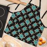 Sea Turtle Blue Stone Pattern Adjustable Apron
