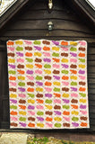 Hippopotamus Pattern Print Design 01 Premium Quilt