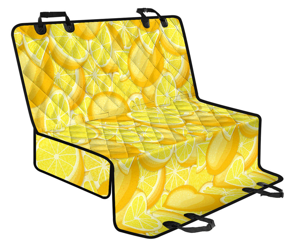 Lemon Pattern Dog Car Seat Covers