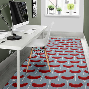 Sausage Pattern Print Design 02 Area Rug