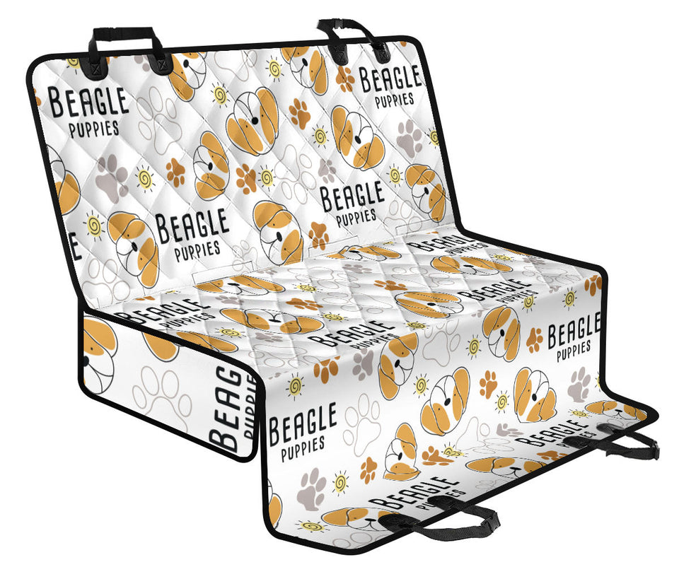 Cute Beagle Dog Pattern Background Dog Car Seat Covers