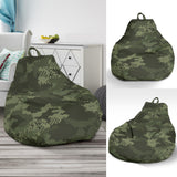 Digital Green Camo Camouflage Pattern Bean Bag Cover