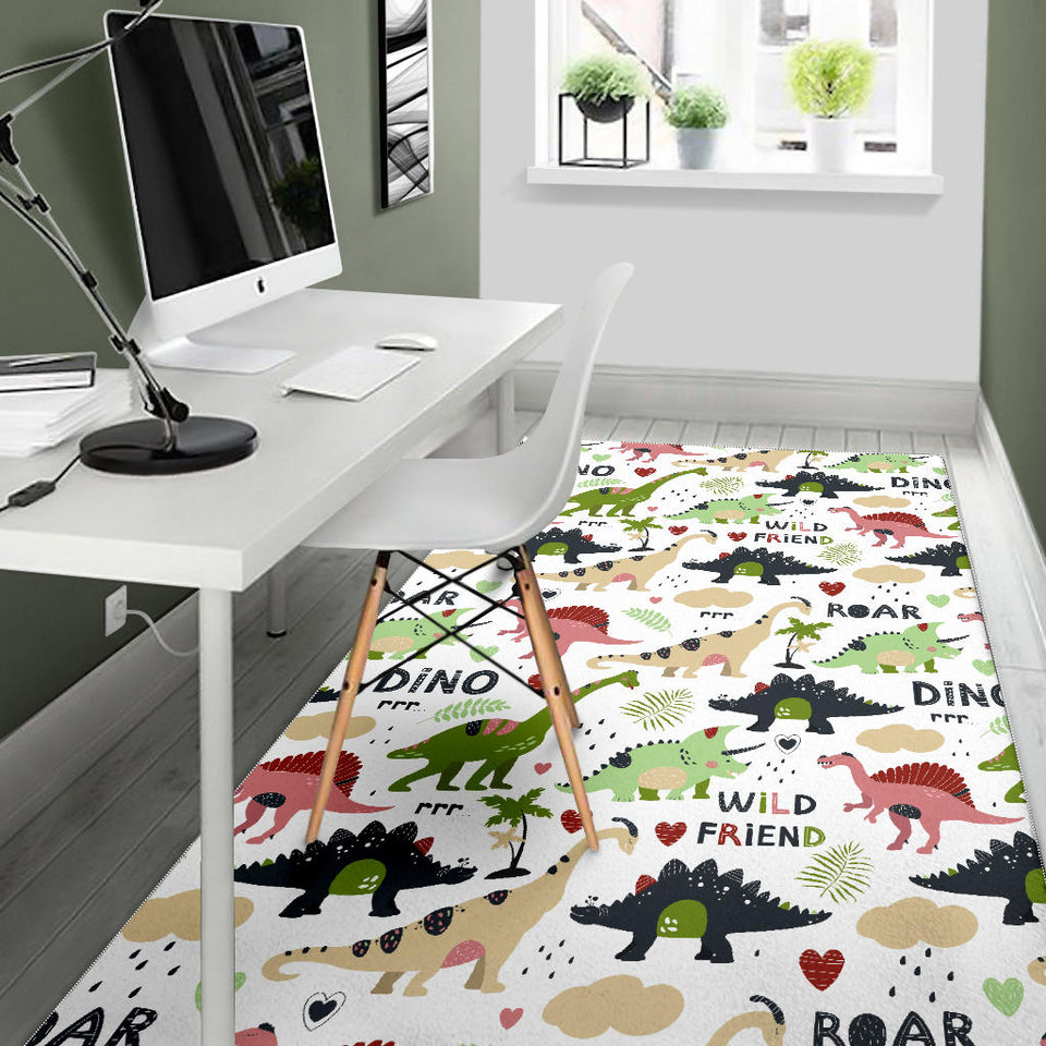 Cute Dinosaurs Pattern Area Rug