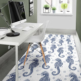 Seahorse Pattern Background Area Rug