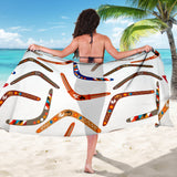 Boomerang Australian Aboriginal Ornament Pattern Sarong