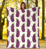 Eggplant Pattern Print Design 01 Premium Blanket
