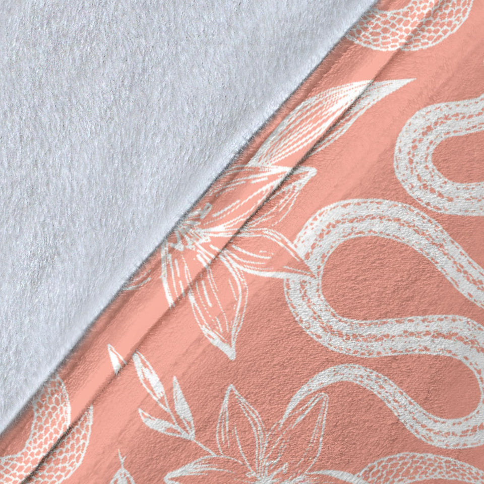 Snake Lilies Flower Pattern Premium Blanket