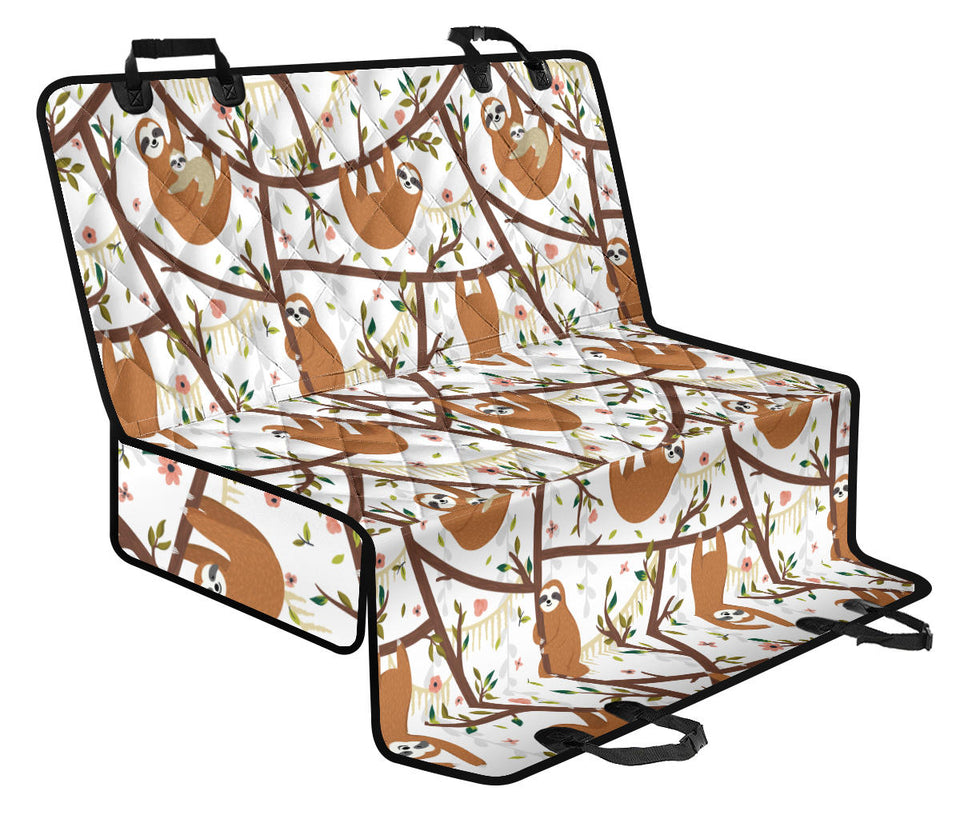 Sloths Hanging On The Tree Pattern Dog Car Seat Covers