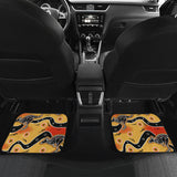 Kangaroo Australian Aboriginal Art Pattern Front And Back Car Mats