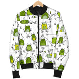 Sketch Funny Frog Pattern Women'S Bomber Jacket