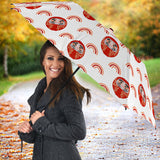 Daruma Japanese Wooden Doll Design Pattern Umbrella