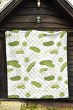 Cucumber Sketch Pattern Premium Quilt