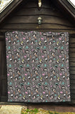 Ostrich Pattern Print Design 01 Premium Quilt