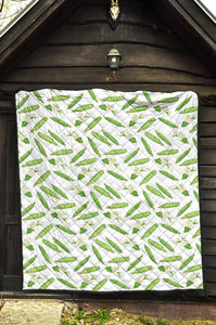 Green Peas Pattern Print Design 04 Premium Quilt