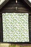 Green Peas Pattern Print Design 04 Premium Quilt