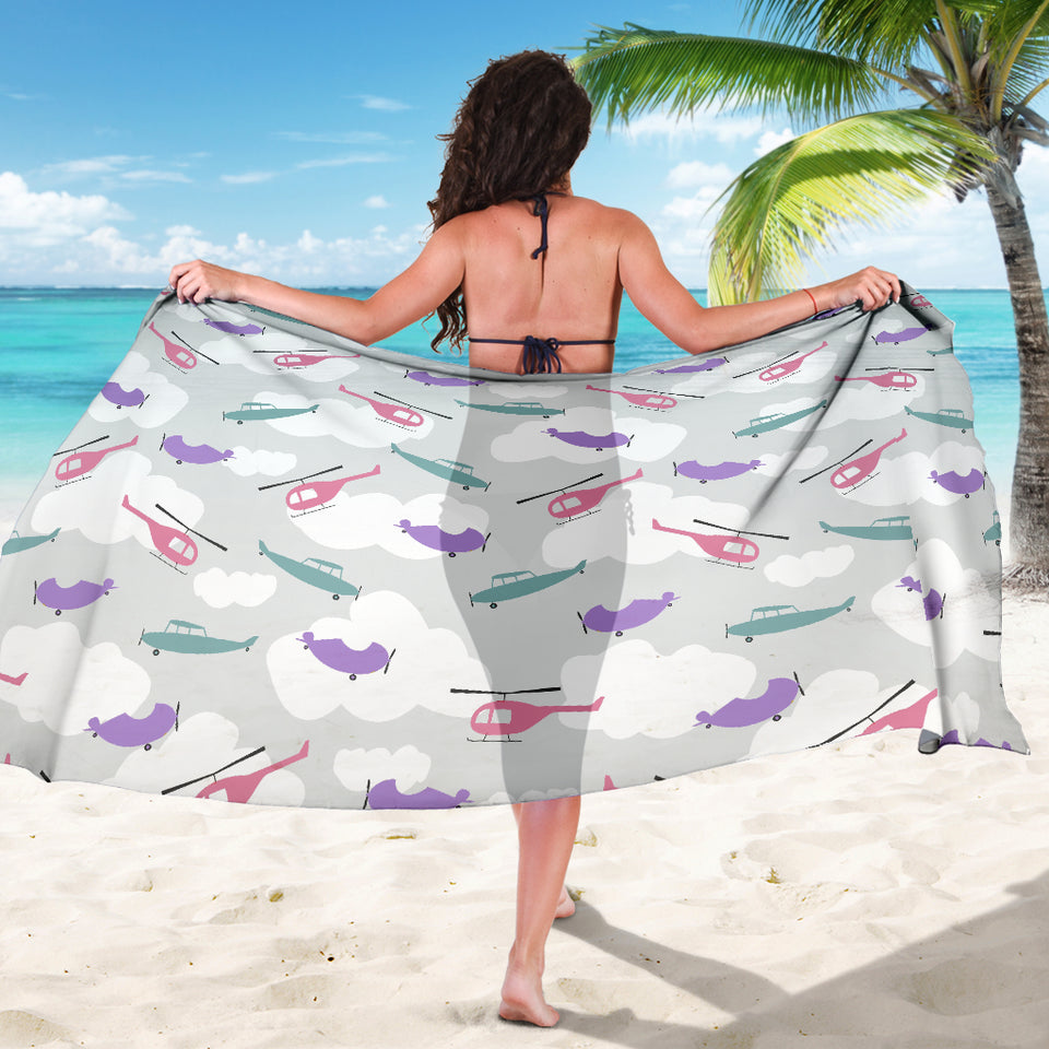 Helicopter Plane Pattern Sarong
