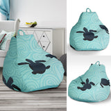 Sea Turtle With Blue Ocean Backgroud Bean Bag Cover