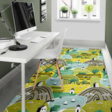 Hand Drawn Windmill Pattern Area Rug