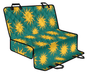 Sun Green Background Dog Car Seat Covers
