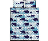 polar bear winter snow pattern Quilt Bed Set