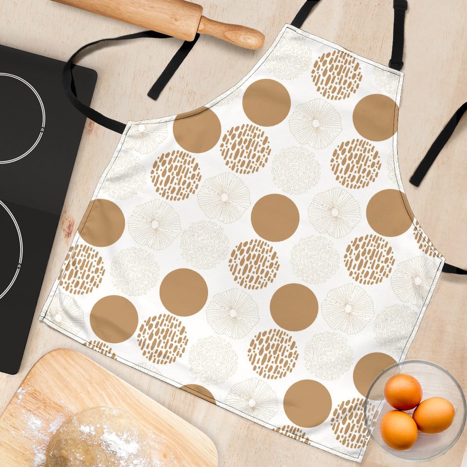 Gold Texture Mushroom Pattern Adjustable Apron