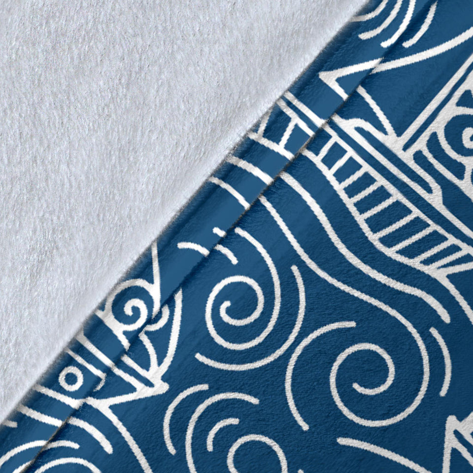 Hand Drawn Sailboat Pattern Premium Blanket