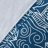 Hand Drawn Sailboat Pattern Premium Blanket