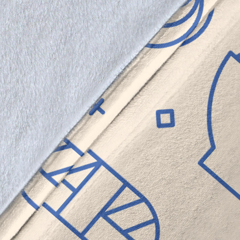 Cute Sushi Icon Pattern Premium Blanket