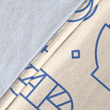 Cute Sushi Icon Pattern Premium Blanket