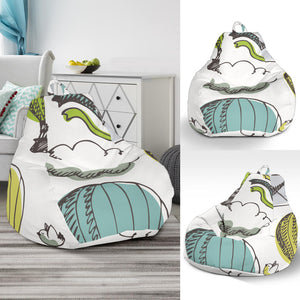 Hot Air Balloon Bird Cloud Pattern Bean Bag Cover